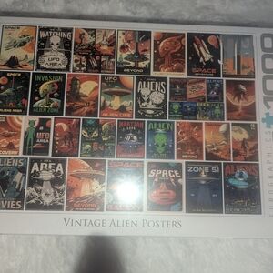 BNIB Vintage Alien Posters Puzzle - 1000 Pieces